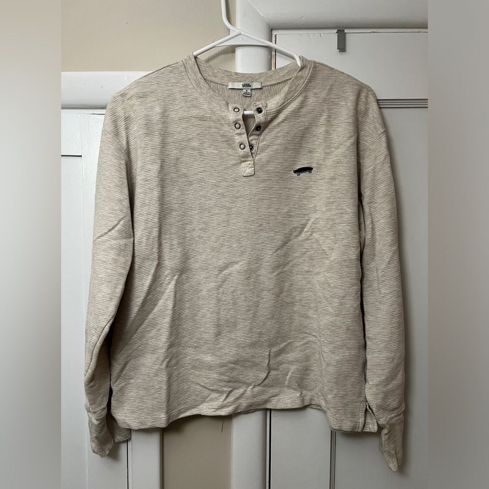 Vans Cream Henley Long Sleeve